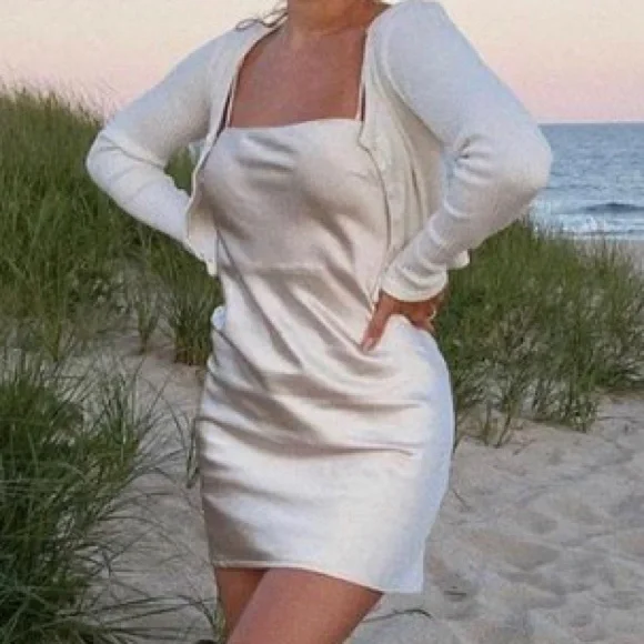 (SOLD) Princess Polly Silky Slip Dress - Picture 3 of 5